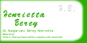 henrietta berey business card